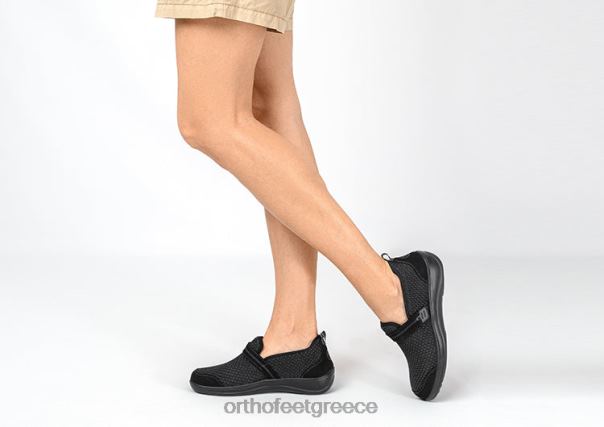 Orthofeet γυναίκες 84N2Z104 καθημερινά παπούτσια μαύρος τέντωμα κυνών