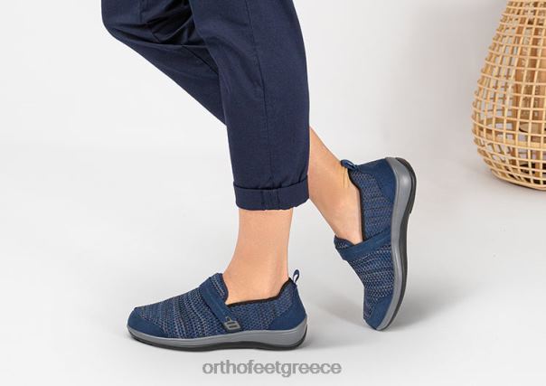 Orthofeet γυναίκες 84N2Z105 καθημερινά παπούτσια μπλε τέντωμα κυνών