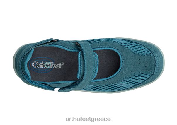 Orthofeet γυναίκες 84N2Z109 καθημερινά παπούτσια μπλε λουράκι φτέρνας sanibel