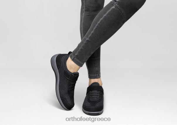 Orthofeet γυναίκες 84N2Z94 καθημερινά παπούτσια μαύρος ηφαιστειακό μαλλί
