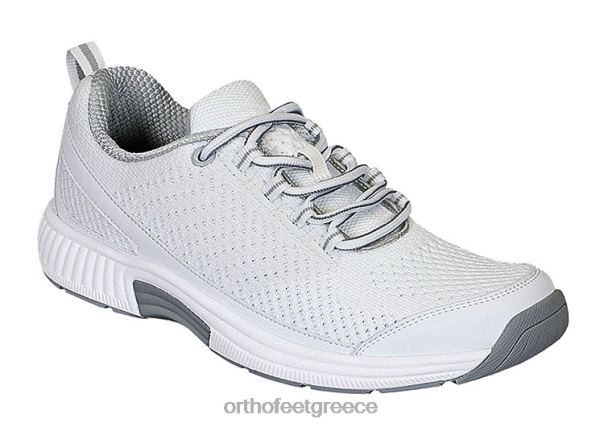 Orthofeet γυναίκες 84N2Z53 αθλητικά άσπρο κοραλί ελαστικό πλεκτό