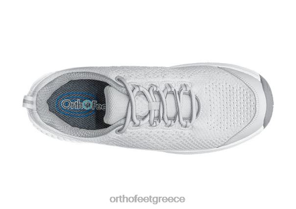 Orthofeet γυναίκες 84N2Z53 αθλητικά άσπρο κοραλί ελαστικό πλεκτό