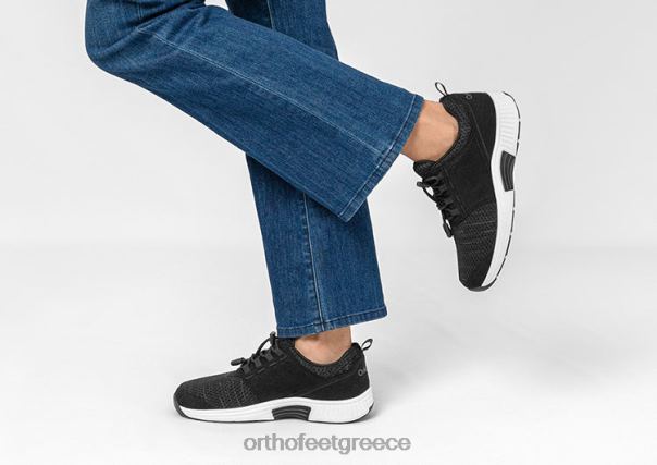 Orthofeet γυναίκες 84N2Z55 αθλητικά μαύρος francis no-tie