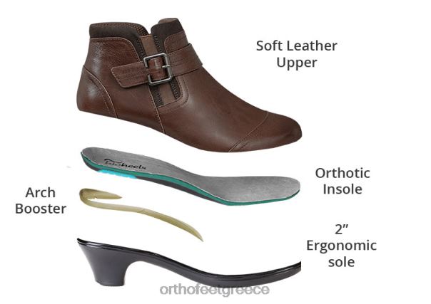 Orthofeet γυναίκες 84N2Z88 μπότες καφέ Έμμα