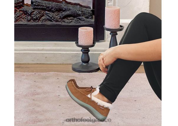 Orthofeet γυναίκες 84N2Z116 παντούφλες καμήλα capri