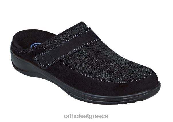 Orthofeet γυναίκες 84N2Z117 παντούφλες μαύρος πλεχτό λουίζ