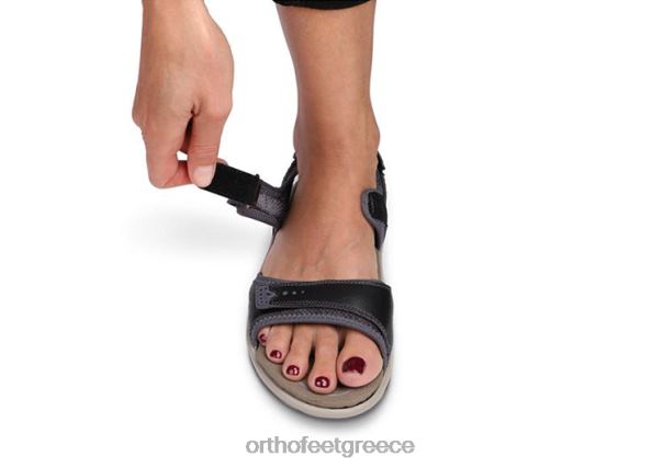 Orthofeet γυναίκες 84N2Z16 σανδάλια μαύρος malibu αμφίδρομος ιμάντας