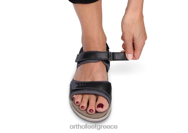 Orthofeet γυναίκες 84N2Z16 σανδάλια μαύρος malibu αμφίδρομος ιμάντας