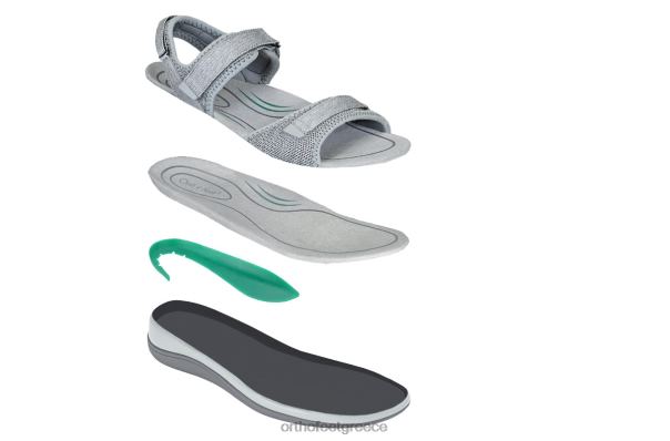 Orthofeet γυναίκες 84N2Z20 σανδάλια γκρί είδος χορού των δυτικών ινδίων