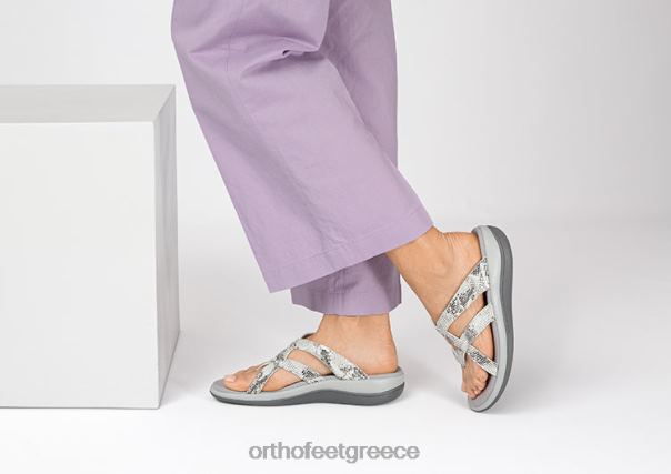 Orthofeet γυναίκες 84N2Z28 σανδάλια λευκό φίδι clio