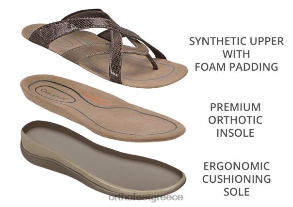 Orthofeet γυναίκες 84N2Z29 σανδάλια καφέ clio