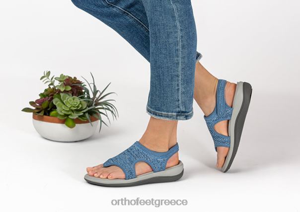 Orthofeet γυναίκες 84N2Z31 σανδάλια μπλε λύρα