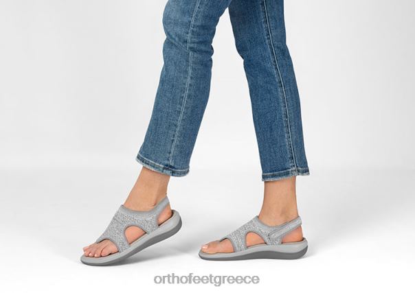 Orthofeet γυναίκες 84N2Z32 σανδάλια γκρί λύρα