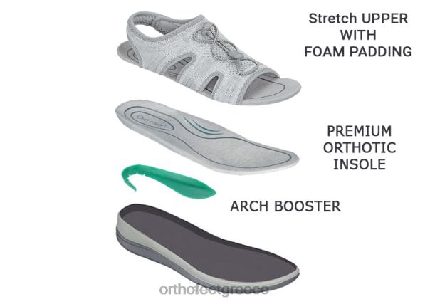 Orthofeet γυναίκες 84N2Z34 σανδάλια γκρί maui