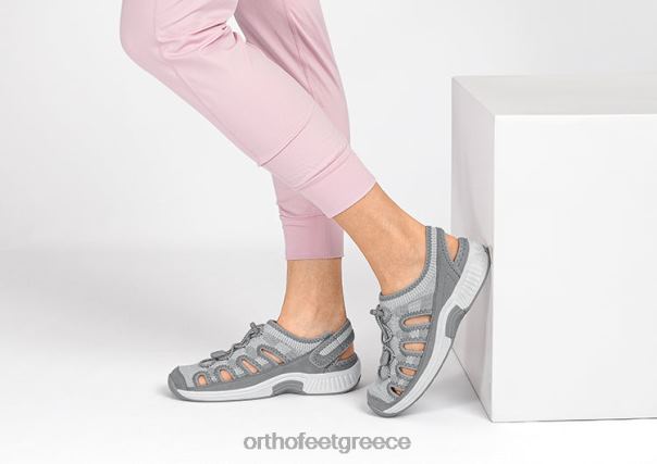Orthofeet γυναίκες 84N2Z39 σανδάλια γκρί laguna stretch πλεκτό
