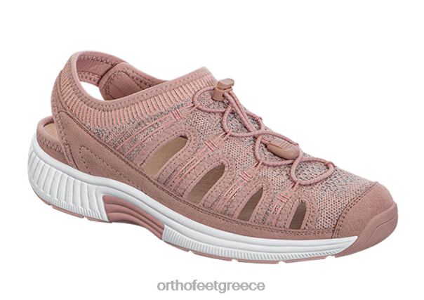 Orthofeet γυναίκες 84N2Z40 σανδάλια ροδάκινο laguna stretch πλεκτό