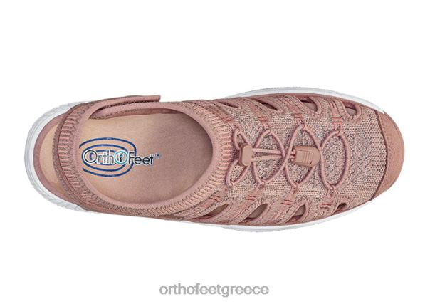 Orthofeet γυναίκες 84N2Z40 σανδάλια ροδάκινο laguna stretch πλεκτό