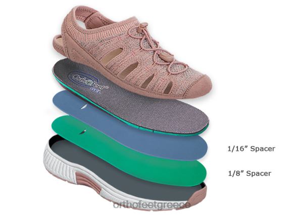 Orthofeet γυναίκες 84N2Z40 σανδάλια ροδάκινο laguna stretch πλεκτό