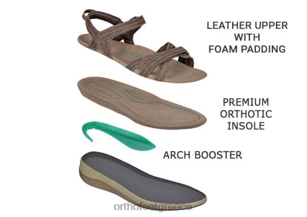 Orthofeet γυναίκες 84N2Z6 σανδάλια καφέ Ύδρα