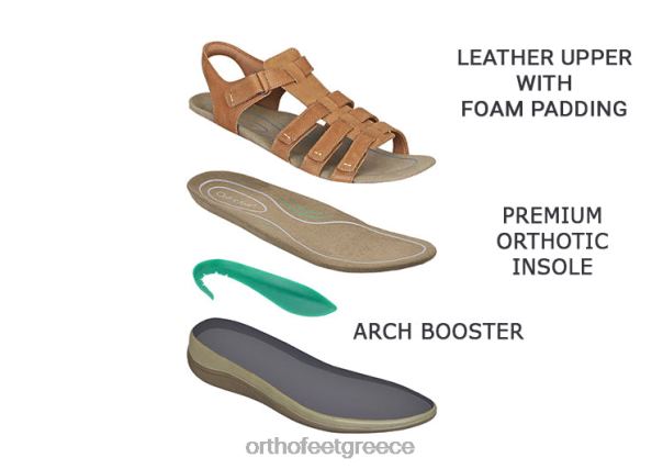 Orthofeet γυναίκες 84N2Z9 σανδάλια καμήλα αμάλφι