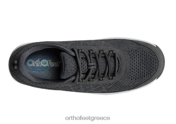 Orthofeet άνδρες 84N2Z130 αθλητικά σκούρο γκρίζο πλεκτό τέντωμα λάβας