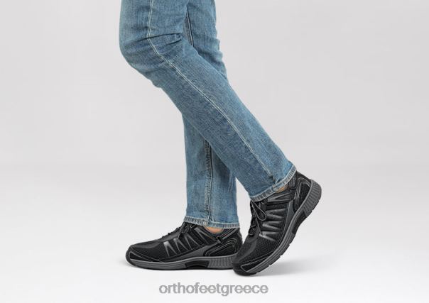 Orthofeet άνδρες 84N2Z135 αθλητικά μαύρος σπριντ χωρίς ισοπαλία