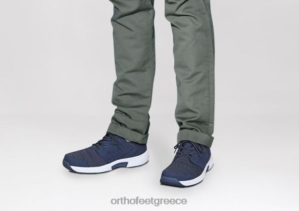 Orthofeet άνδρες 84N2Z138 αθλητικά μπλε τακόμα ελαστικό πλεκτό