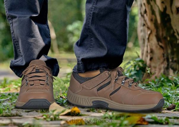 Orthofeet άνδρες 84N2Z148 αθλητικά καφέ shreveport χωρίς γραβάτα