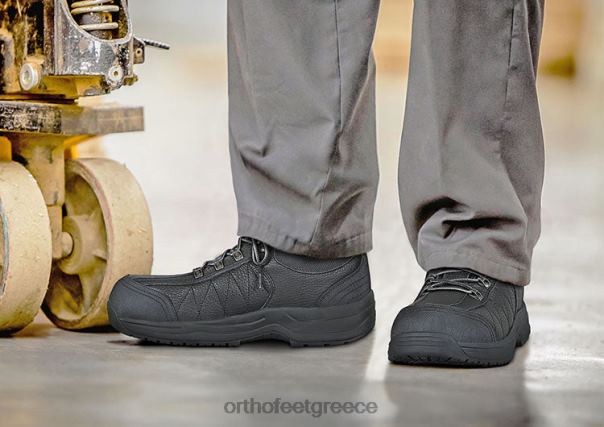 Orthofeet άνδρες 84N2Z160 παπούτσια εργασίας μαύρος παπούτσια εργασίας από δολομίτη