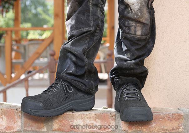 Orthofeet άνδρες 84N2Z162 αθλητικά μαύρος παπούτσια εργασίας από κοβάλτιο