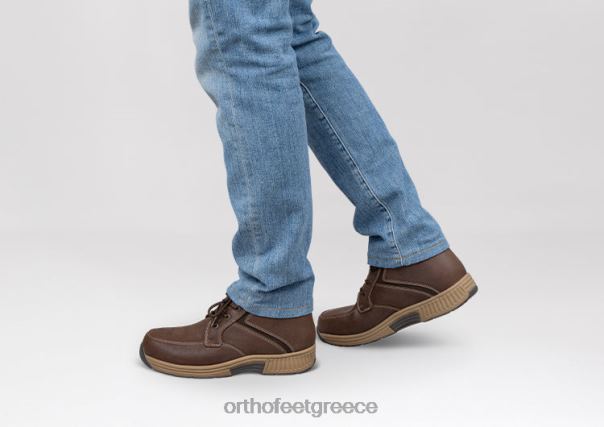 Orthofeet άνδρες 84N2Z154 μπότες σκούρο καφέ highline