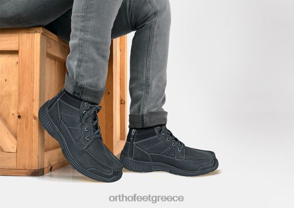 Orthofeet άνδρες 84N2Z155 μπότες μαύρος φερμουάρ ranger