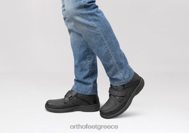 Orthofeet άνδρες 84N2Z157 μπότες μαύρος φαράγγι παγετώνων