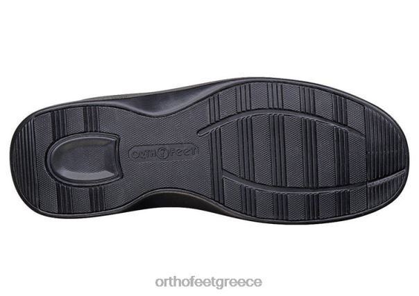Orthofeet άνδρες 84N2Z177 παντούφλες μαύρος ελαστικό πλεκτό hudson