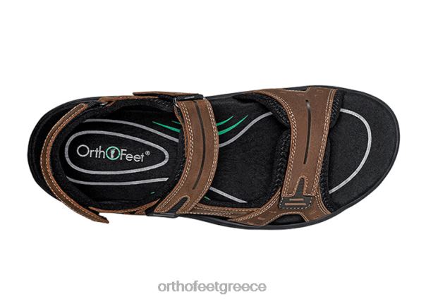 Orthofeet άνδρες 84N2Z119 σανδάλια καφέ Δίδυμοι